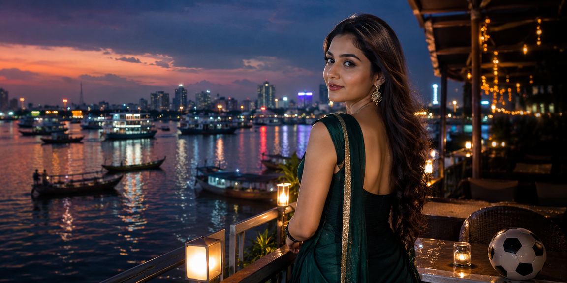 ঢাকায় ফুটবল লটারি বাজি খেলা সাগর সৈকত পটভূমিতে
